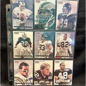 Pro Set Legends Set 9 cards